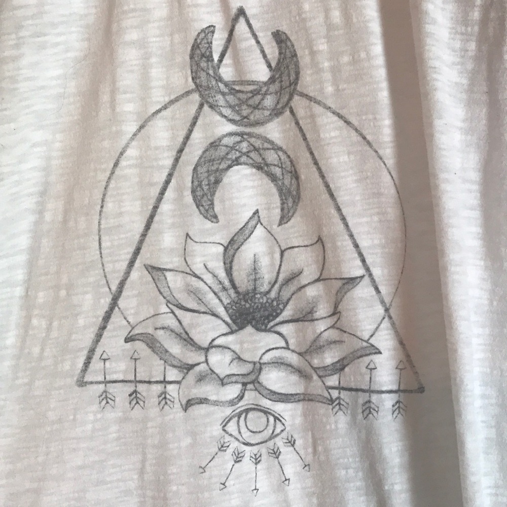Black and white raglan style T-shirt